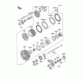 Схема вузла: Clutch(1/2) для Kawasaki ZG1000 1000GTR
