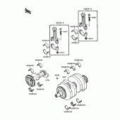 Схема узла: Коленчатый вал для Kawasaki EX250 Ninja 250