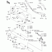Схема вузла: Вихлопна система для Kawasaki VN1700 Vulcan 1700 Voyager Custom ABS
