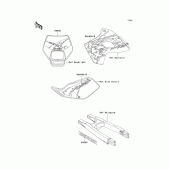 Схема вузла: Decals(green)(klx250-e1/e2) для Kawasaki KLX250 KLX250SR
