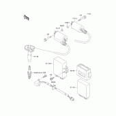 Схема вузла: Система запалювання для Kawasaki EL250 Eliminator 250