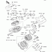 Схема вузла: Клапанна кришка для Kawasaki VN1500 VN1500 Mean Streak