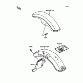 Схема узла: Крыло для Kawasaki VN750 Vulcan 750