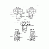 Схема вузла: Болти картера двигуна для Kawasaki ZR400 Zephyr