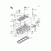 Схема вузла: Головка циліндра для Kawasaki ZX636 Ninja ZX-6R