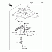 Схема вузла: Аксесуар(Заглушка пасажирського сидіння) для Kawasaki ZX1000 Ninja 1000 ABS