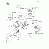 Схема вузла: Паливний бак для Kawasaki ZX1100 Ninja ZX-11