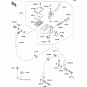 Схема вузла: Передній гальмівний циліндр Kawasaki ZR750 Z750