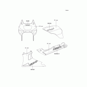 Схема вузла: Decals(silver)(e13h) для Kawasaki ZX600 ZZ-R600