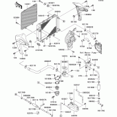 Схема узла: Радиатор (1/2) для Kawasaki ER500 ER-5