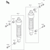 Схема узла: Подвеска/амортизатор для Kawasaki EN500 Vulcan 500 LTD