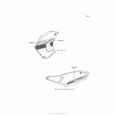 Схема вузла: Decals (Green)(White)(Eff) для Kawasaki KL650 KLR650