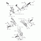 Схема вузла: Підніжки для Kawasaki ZX636 Ninja ZX-6R