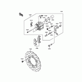 Схема вузла: Переднє гальмо для Kawasaki KLX125 D-Tracker