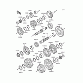 Схема узла: Трансмиссия для Kawasaki ZR400 ZRX-II