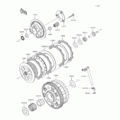 Схема узла: Сцепление для Kawasaki ZX1000 Ninja 1000 ABS