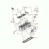 Схема вузла: Головка циліндра для Kawasaki ZX636 Ninja ZX-6R ABS