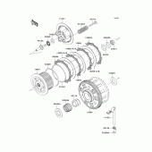 Схема узла: Сцепление для Kawasaki ZR1000 Z1000
