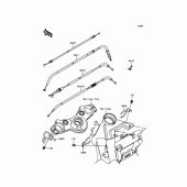 Схема вузла: Кабелі для Kawasaki EX400 Ninja 400R ABS