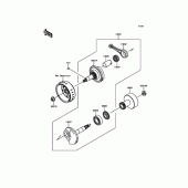 Схема вузла: Колінвал для Kawasaki BR125 Z125 Pro