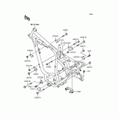 Схема вузла: Кріплення двигуна для Kawasaki BJ250 Estrella RS