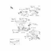 Схема узла: Задние боковые обтекатели & Защита цепи для Kawasaki ZX1400 Ninja ZX-14R ABS