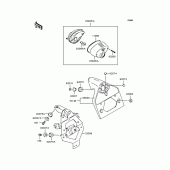 Схема вузла: Задній ліхтар (Стоп-сигнал) для Kawasaki BJ250 Estrella