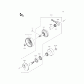 Схема узла: Коленчатый вал для Kawasaki KL110 KSR PRO