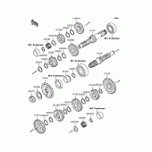 Схема узла: Трансмиссия для Kawasaki BJ250 250TR