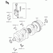Схема вузла: Колінчастий вал для Kawasaki ZR1100 Zephyr 1100