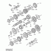 Схема вузла: Трансмісія для Kawasaki ZX600 Ninja 600R