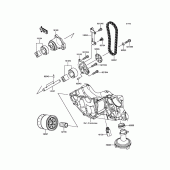 Схема вузла: Масляний насос & Масляний фільтр для Kawasaki EN650 Vulcan S ABS