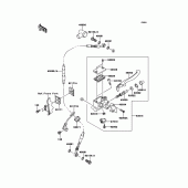 Схема узла: Передний тормозной цилиндр для Kawasaki KLX250 KLX250