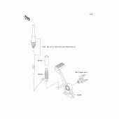 Схема вузла: Brake pedal/torque link для Kawasaki ZR1000 Z1000