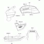 Схема вузла: Decals(ebony/red) для Kawasaki ZR1100 ZRX1100