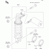 Схема узла: Амортизатор(ы) для Kawasaki ZX750 ZXR750R