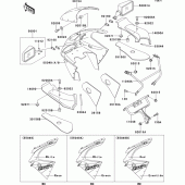Схема вузла: Cowling(zx600-f1) для Kawasaki ZX600 Ninja ZX-6R