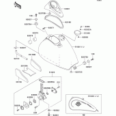 Схема вузла: Паливний бак(1/3) для Kawasaki VN800 Vulcan 800 Drifter