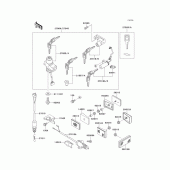 Схема вузла: Ignition switch/locks/reflectors для Kawasaki EX250 Ninja 250