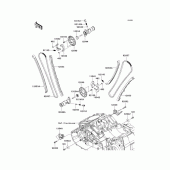 Схема вузла: Розподільний вал & Ланцюг ГРМ & Натягувач для Kawasaki VN1700 Vulcan 1700 Classic