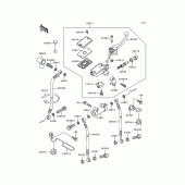 Схема узла: Передний тормозной цилиндр для Kawasaki ZG1200 Voyager XII