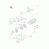 Схема вузла: Gear change drum/shift fork(s) для Kawasaki ZX900 Ninja ZX-9R