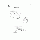 Схема вузла: Інформаційні наклейки для Kawasaki ZR400 ZRX