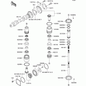 Схема вузла: Розподільний вал/bevel gear(1/2) для Kawasaki EJ650 W650