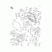 Схема вузла: Кришка двигуна для Kawasaki KL250 KL250 Super Sherpa