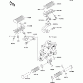 Схема узла: Подножки для Kawasaki EJ650 W650