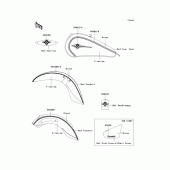 Схема вузла: Decals(green/titanium)(daf) для Kawasaki VN900 Vulcan 900 Classic LT