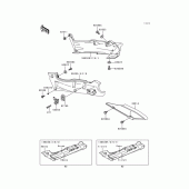 Схема вузла: Side covers/chain cover(1/2)(zx600-e1) для Kawasaki ZX600 Ninja ZX-6