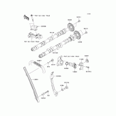 Схема узла: Распредвал & Цепь ГРМ & Натяжитель для Kawasaki ZX1000 Z1000SX
