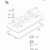 Схема узла: Клапанная крышка для Kawasaki ZX400 ZXR400